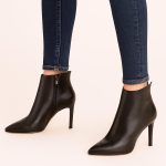 botki skórzane na szpilce