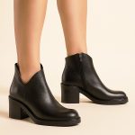 botki damskie skórzane na platformie