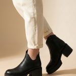 botki damskie skórzane na platformie