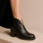 botki damskie skórzane na platformie