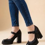 półbuty damskie skórzane na platformie