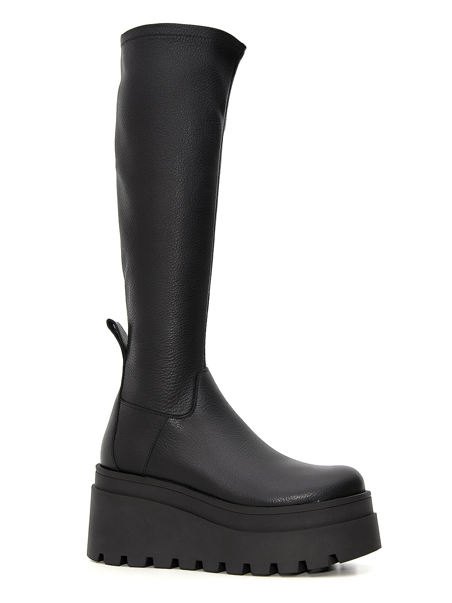 kozaki skórzane edna na koturnie