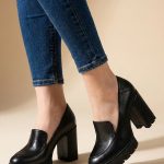 mokasyny damskie skórzane na platformie