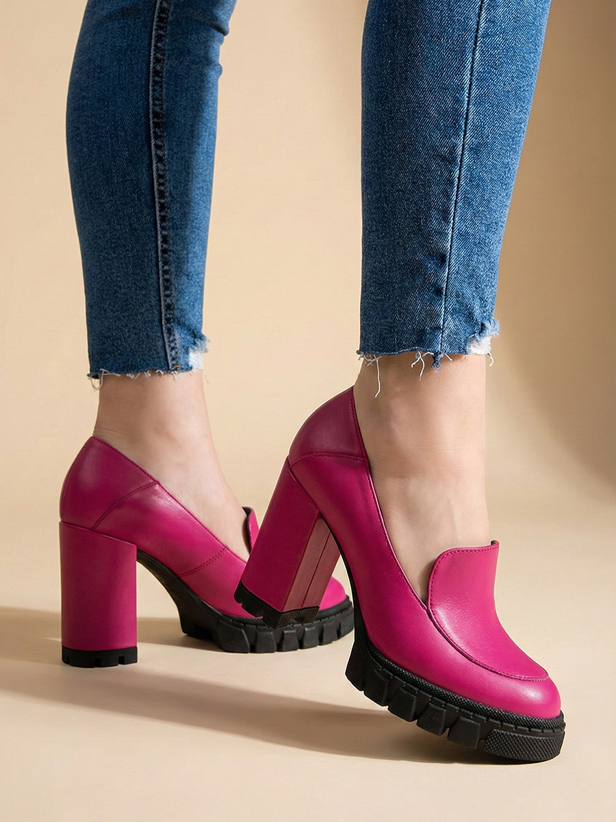 mokasyny damskie skórzane na platformie