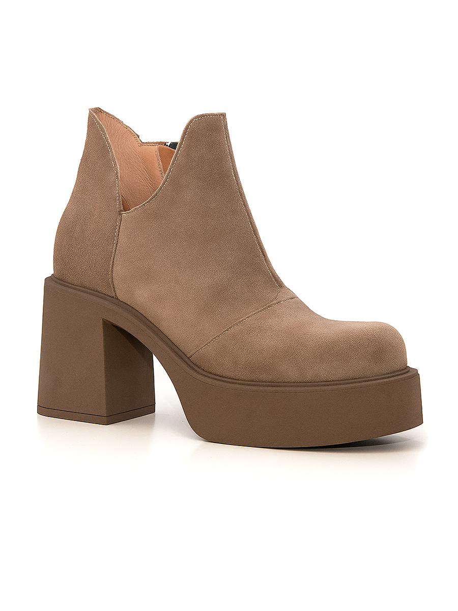 botki skórzane na platformie