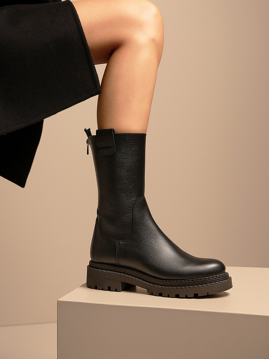 botki skórzane za kostkę