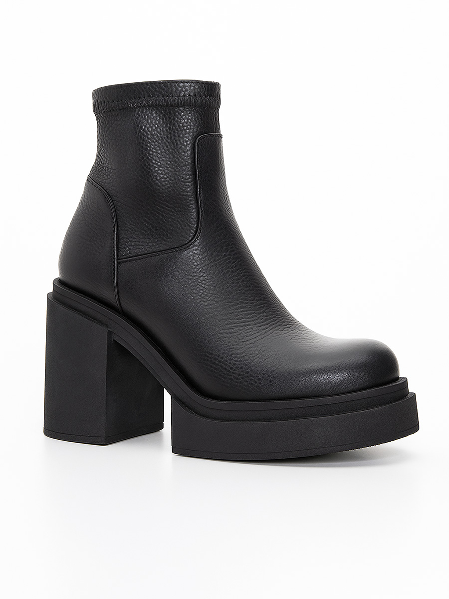 botki skórzane na platformie