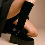 kozaki na koturnie skórzane