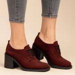 skórzane półbuty na słupku