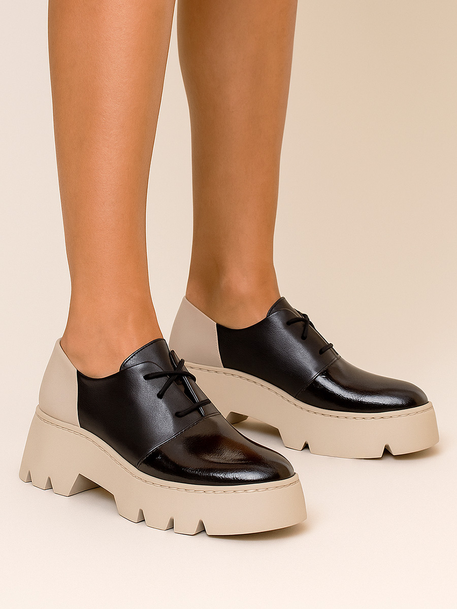 skórzane oxfordy damskie