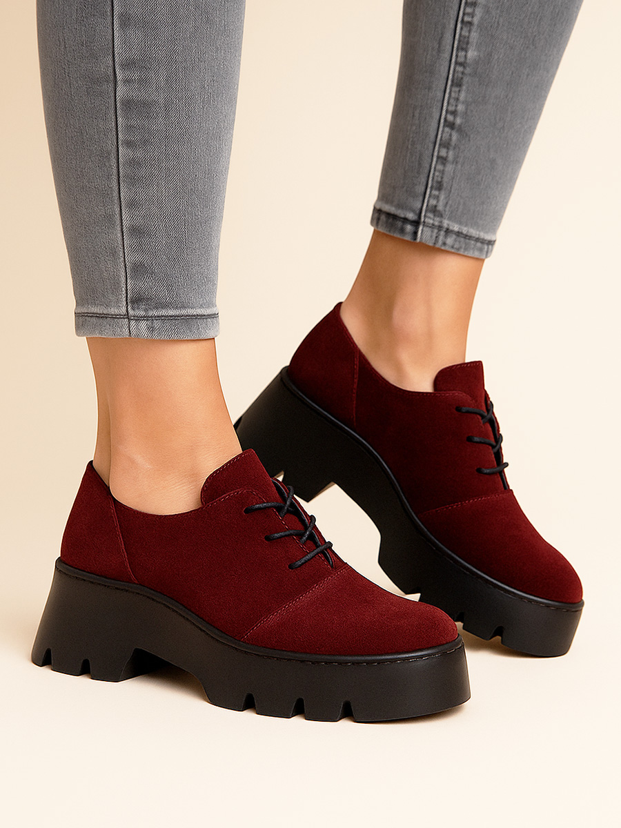 skórzane oxfordy damskie