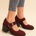 skórzane półbuty na słupku