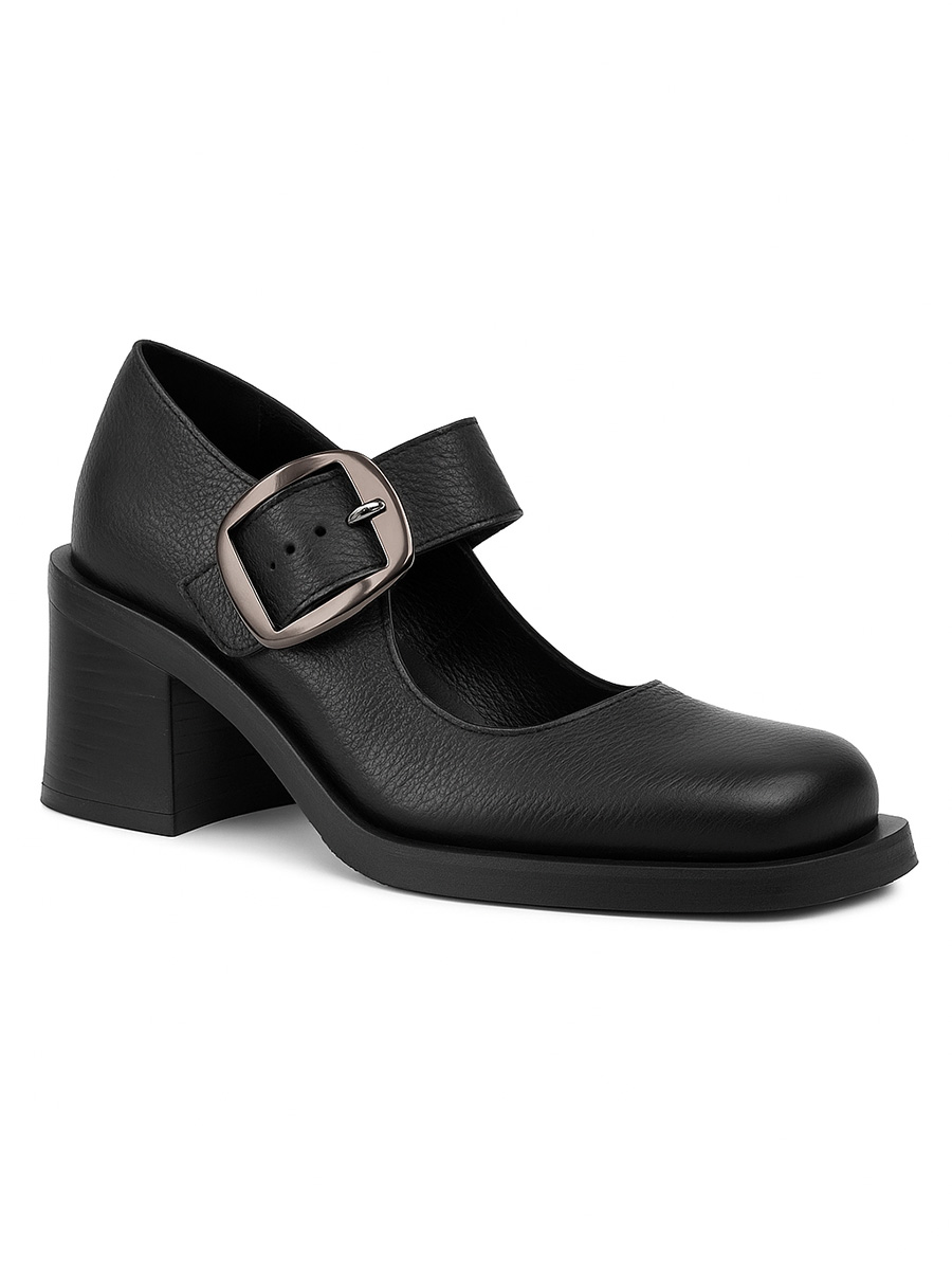 skórzane półbuty na słupku