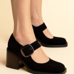 skórzane półbuty na słupku