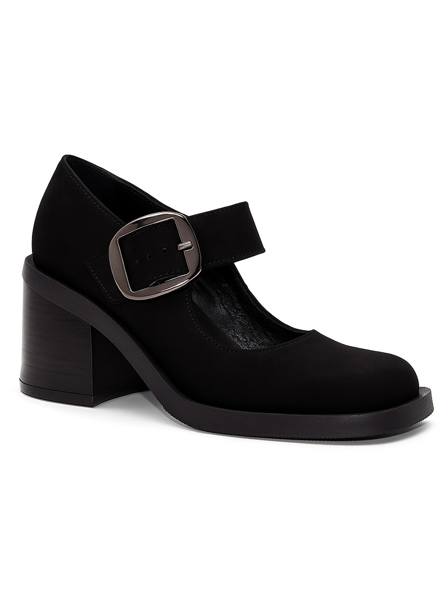 skórzane półbuty na słupku