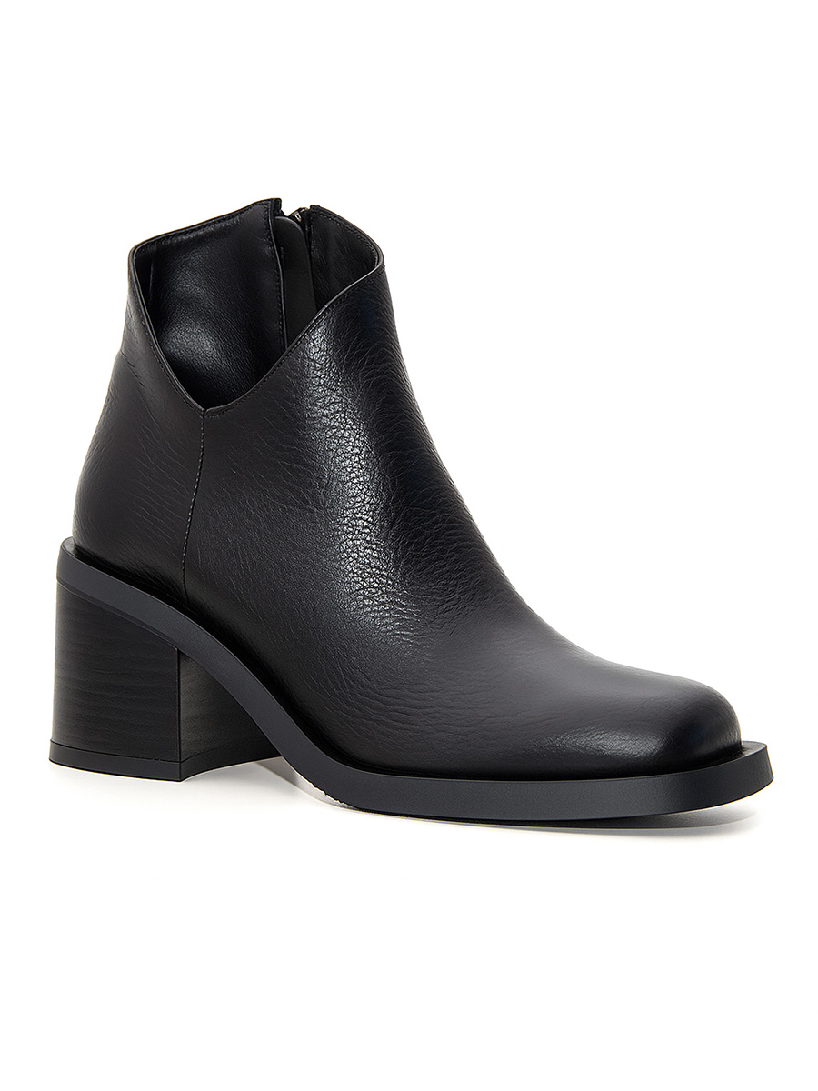 botki skórzane na słupku