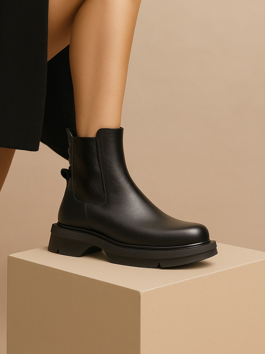 botki skórzane sportowe