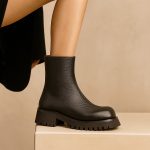 botki skórzane trapery