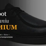 Eleganckie skórzane półbuty z szerokim noskiem w stylu barefoot premium – model Terra czarny groszek
